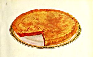 vintage cherry tart pie illustration