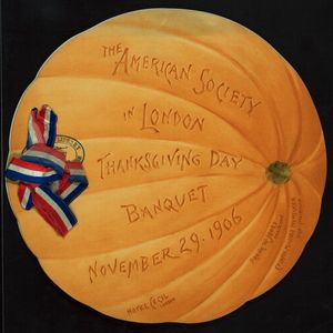 vintage pumpkin menu illustration 1908