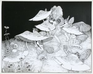 The Butterfly Fairies Under Their Mushroom Umbrellas Scaled E1657804829459