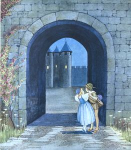 They Kissed Farewell at the Chateau Gate