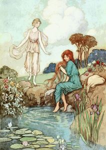 Stopping Beside a Fountain Warwick Goble