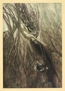 Seize the Despoiler Rescue the Gold Help Us Help Us Woe Woe 1910 Arthur Rackham