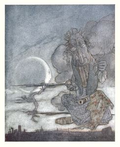 The Moon and Her Mother 1912 Arthur Rackham