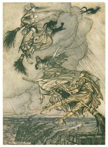 Hey Up the Chimney Lass Hey After You 1911 Arthur Rackham