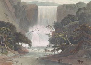 Cascades on Snewberg Vintage Illustration