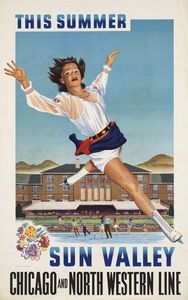 This Summer Sun Valley Chicago North Western Line 1941 Vintage Travel Poster