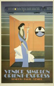 Venice Simplon Orient ExpressâPierre Fix Masseau 1981 Vintage Travel Poster