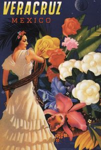 Veracruz Mexico Unknown 1940 Vintage Travel Poster