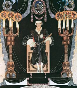 Kay Nielsen â and There on a Throne All Covered with Black Sat the Iron King Minon Minette From Kay Nielsen