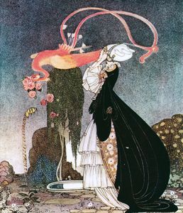 Kay Nielsen â I Have Had Such a Terrible Dream She Declared â¦ a Pretty Bird Swooped Down Snatched It From My Hands and Flew Away with It Rosanie or the Inconstant Prince From Kay Nielsen