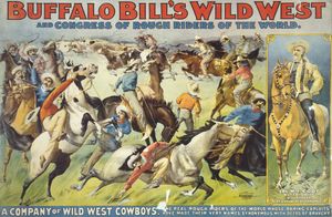 Poster of Buffalo Bills Wild West Vintage Cowboy Illustration