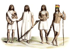 Vintage Illustration of Bolivian Hunters