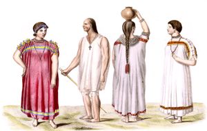 Vintage Illustration of Bolivian People