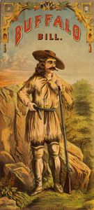 Vintage Poster of Buffalo Bil Cowboy Illustration in Public Domain