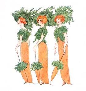 Carrot Vintage Fairytale Illustration