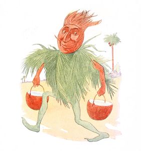 Cocoanut Vintage Fairytale Illustration