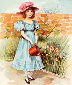 Mary Mary Quite Contrary Nursery Rhyme Illustration