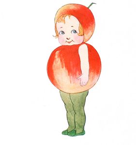 Apple Vintage Fairytale Illustration