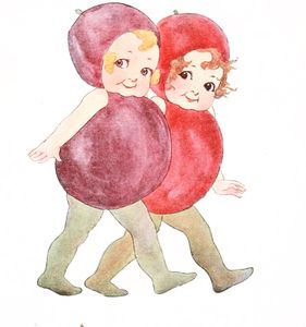Plum Girls Vintage Fairytale Illustration