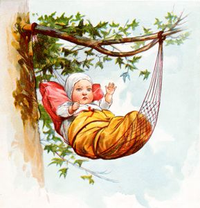 Rock a Bye Baby Nursery Rhyme Illustration