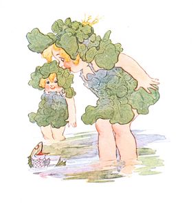 Water Cresses Vintage Fairytale Illustration